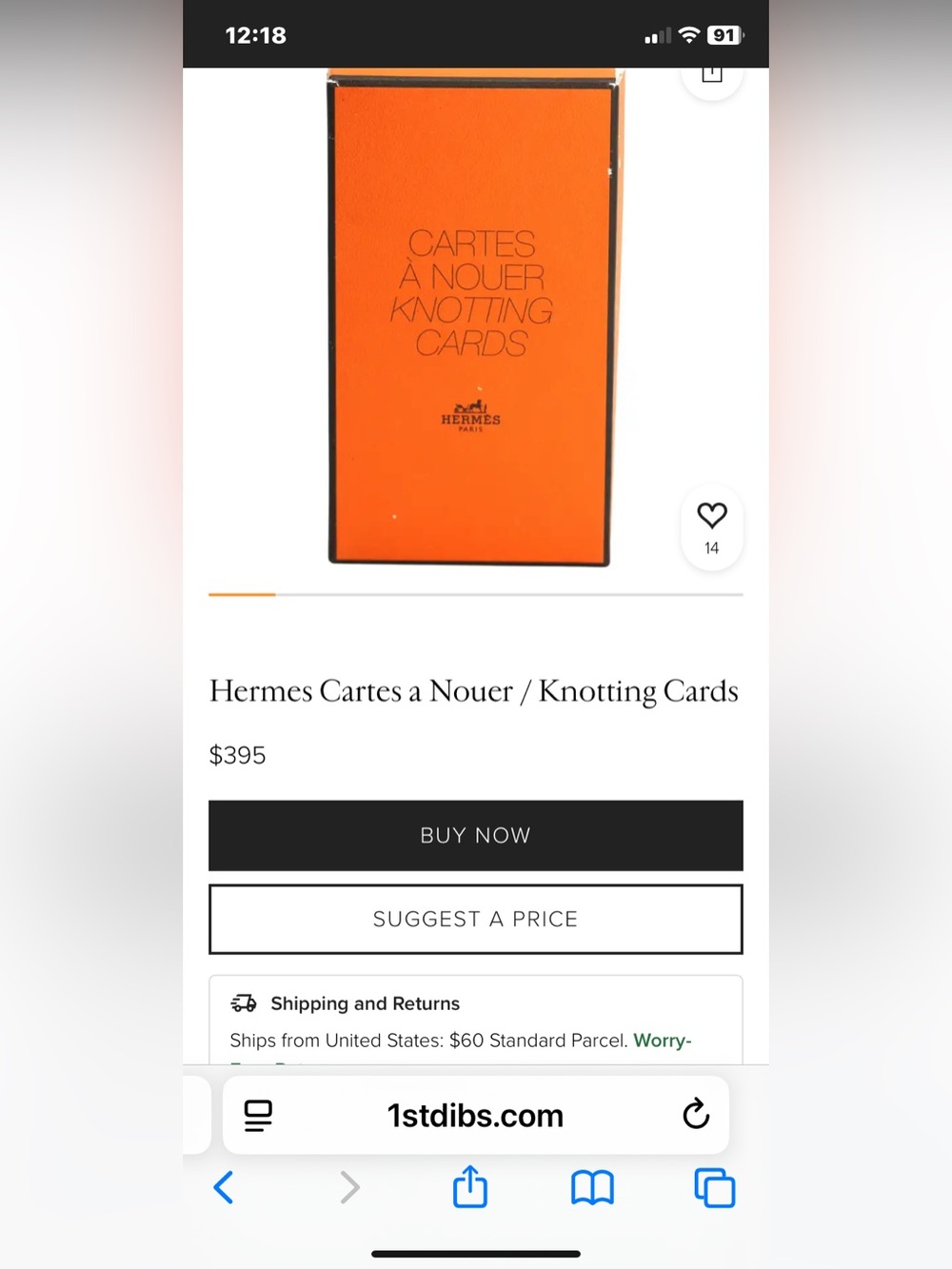 🛍️Hermes Authentic Cartes a Nouer / Knotting Cards NWT Scarf/Twilly - Picture 12 of 12